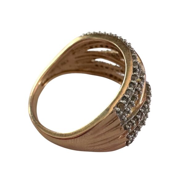 1/2 Carat Natural Diamond Braided Woven Paths Ring Size 7 - Picture 7 of 16